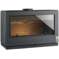 Invicta – Poêle à bois Preston 12 kW – Rendement 75% – Longueur bûche 80 cm – Fonte anthracite – Évacuation arrière ou dessus
