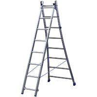 Centaure – Échelle télescopique transformable 2 plans 2x8 barreaux – Charge maximale 150kg – Articulations en acier renforcé – Conforme norme EN 131