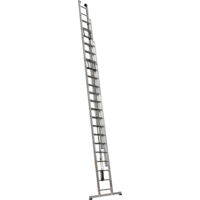 Centaure – Échelle coulissante 3 plans à corde – Hauteur 3m75 – Charge maximale 150kg – Stabilisateur en aluminium avec patins bi-matières
