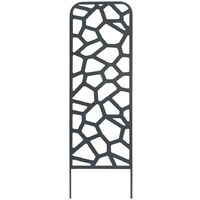 Nortene – Treillis métal décoratif à planter – 120 cm de hauteur – 33 cm de largeur – Motifs ajourés en découpe laser – Revêtement peinture poudre
