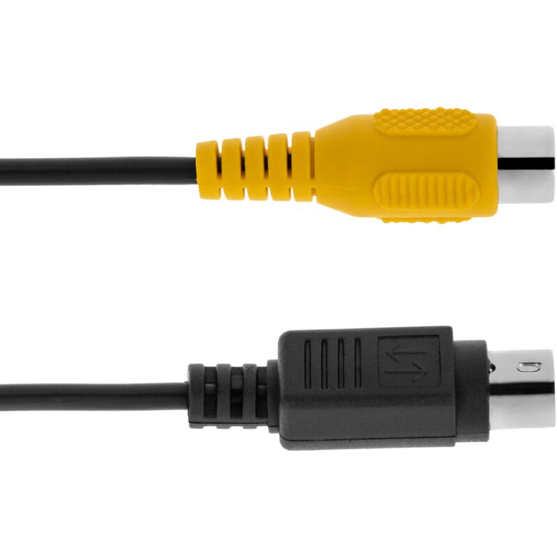 Câble Adaptateur Vidéo 150mm - Mini-DIN 4 Broches Mâle Vers BNC Femelle X2 - Neuf