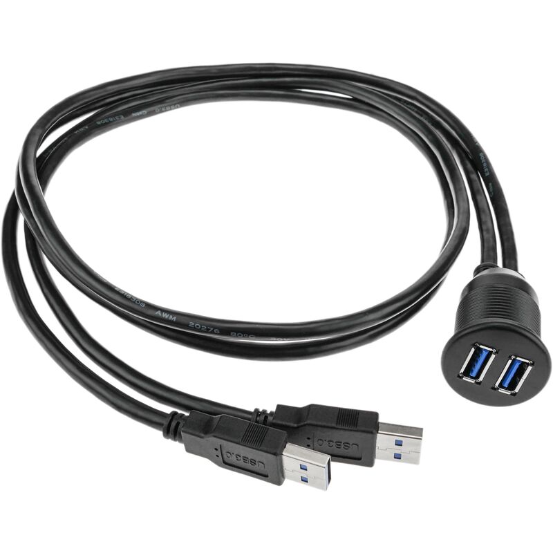 1m USB 3.0 Câble de rallonge - USB 3.0 A Femelle à USB 3.0 A mâle Prise A  fiche A - jusqu'à 5 Gbit s - Double Blindage - Noir - Cdiscount Informatique