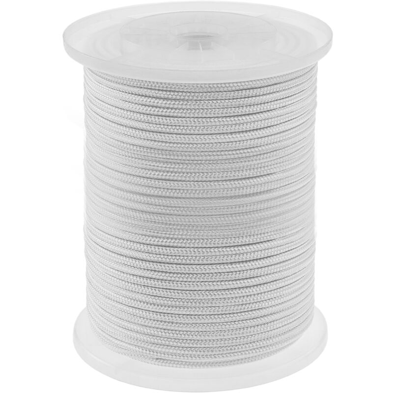 Corde tressée en nylon 20 m x 3mm blanche - Cablematic