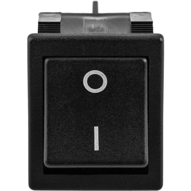 Interrupteur à bascule encastrable 19 x 13 mm, 2 pôles (4 broches), noir