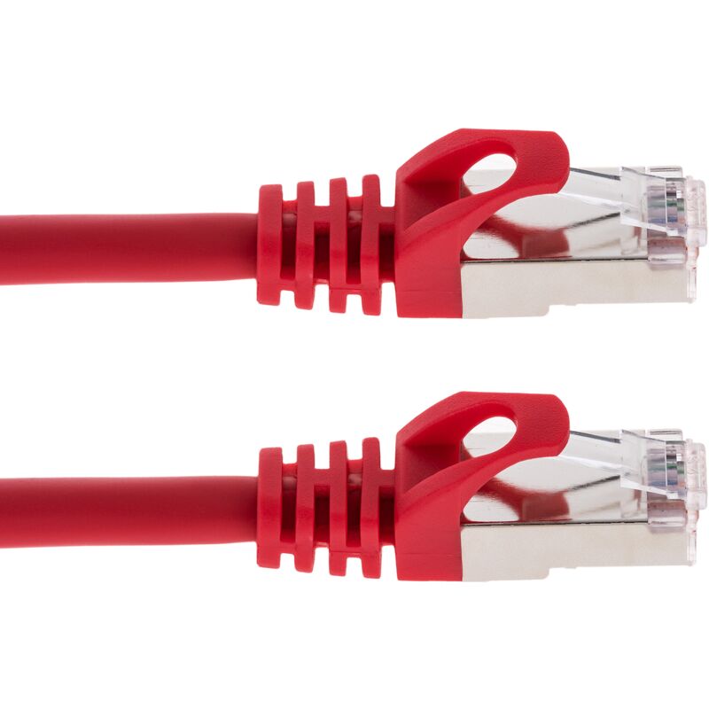 BeMatik - Câble réseau Ethernet LAN FTP RJ45 Cat.6a rouge 3m