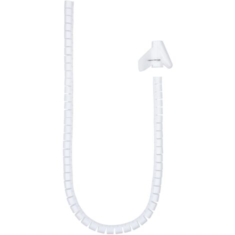 BeMatik - Organisateur de câbles. Gaine blanche avec clip 22-27 mm longueur 3 m (1/4)