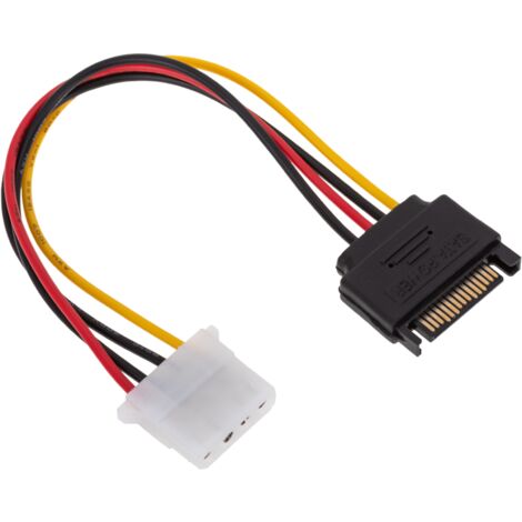 BeMatik - Câble d"alimentation SATA à MOLEX 4PH 15cm 15PM
