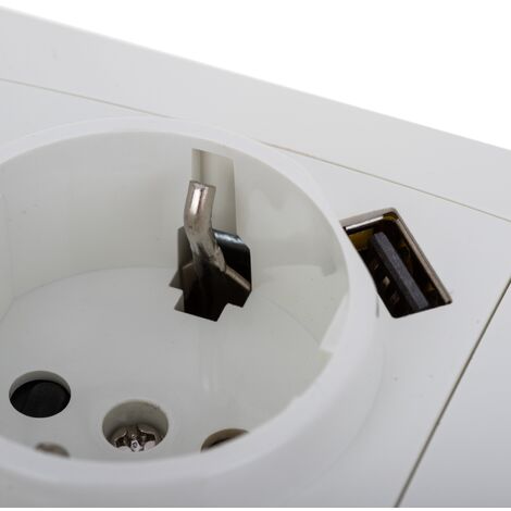 Bematik - Base De Enchufe Schuko Con Usb 2 X A Hembra 80x80mm Lille
