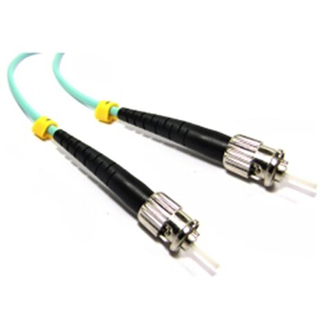 Câble Fibre Optique OM3 DIGITUS 5m - Connecteurs ST à ST - Multimode 50/125 - 10 Gbit/s - Gain LSZH Turquoise - 3