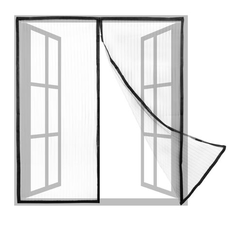 Pour l'intérieur et l'extérieur 130 * 150CM, Blanche BKSAI Moustiquaire magnétique sans perçage pour fenêtre de toit Fermeture magnétique pratique 