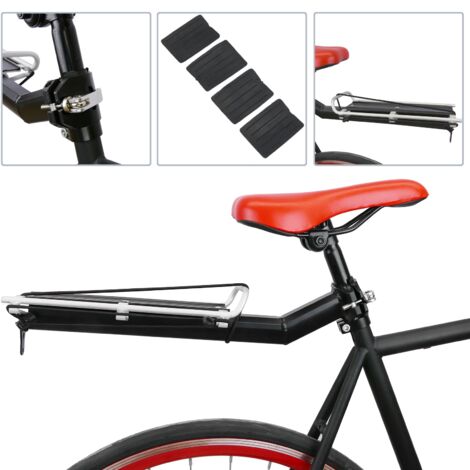 Porte-bagages Arrière PrimeMatik – Métal, 38x14 Cm, Avec Garde-corps, Fixations Pour Tube De Selle Incluses
