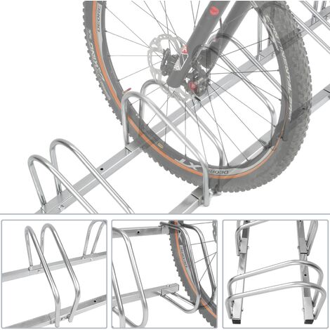 Rotemion Râtelier range-vélo Râtelier pour 3 vélos métal laqué support de rangement métal pneu de 35 à 55 mm range-vélos support rangement vélo 