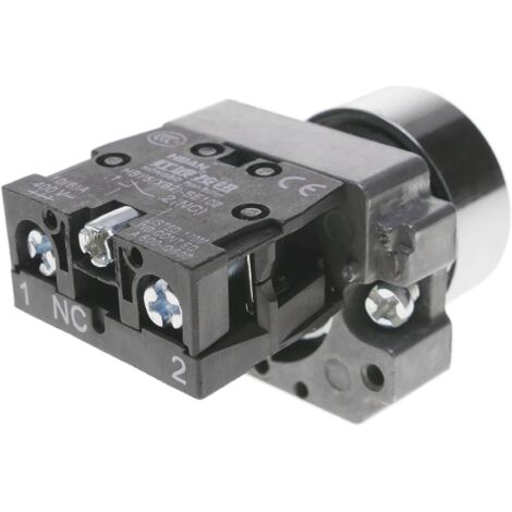 BeMatik - Bouton poussoir momentané 22mm 1NC 400V 10A normalement fermé bleu