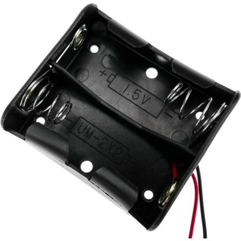 Porte-piles Série Pour 2 Piles C LR14 - Câble 10cm, Tension 3V, Pour Projets électroniques - 2