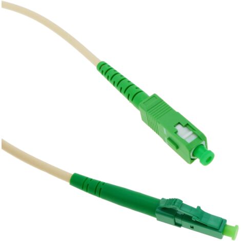 BeMatik - Cable fibre optique LC/APC SC/APC simplex monomodes G657A2 9/125 de 5 m OS2
