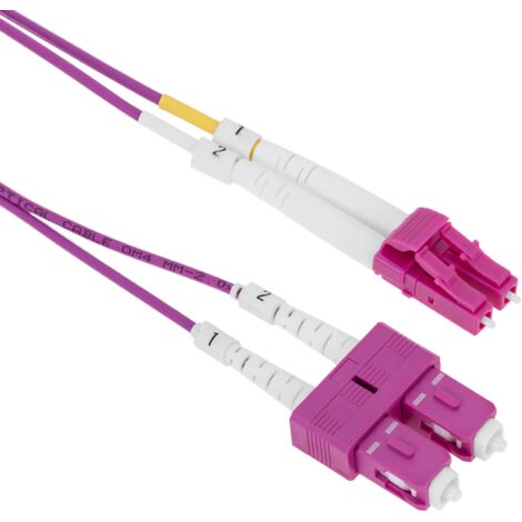 Câble Fibre Optique BeMatik FK84-VCFR – 3 M, SC/APC, Blanc – Monomode 9/125 µm