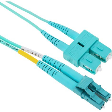 BeMatik - Câble à fibre optique OM3 LC à SC duplex multimode 50/125 1m (1/5)