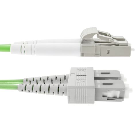 BeMatik - Câble à fibre optique OM5 multimode duplex 50µm/125µm LC/PC à SC/PC 100Gb de 5 m