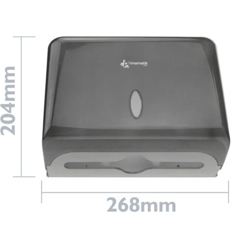 PrimeMatik - Distributeur d'essuie-mains en papier de couleur noire 268x103x204mm