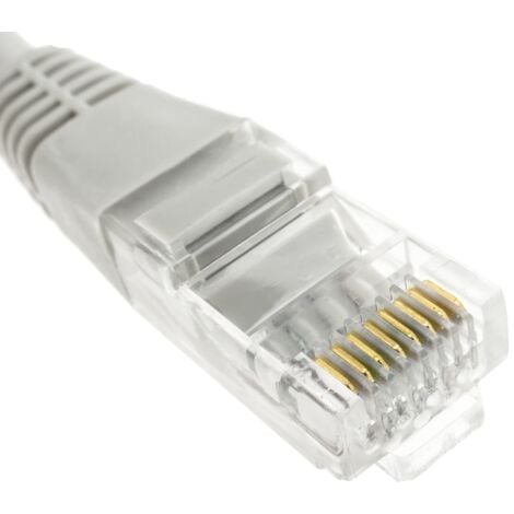 BeMatik - Câble réseau Ethernet UTP gris Cat.6 de 15 m