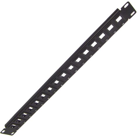 BeMatik - Patch Panel 1U 16port rack19 clé de voûte de type 110 pour configurable (1/5)