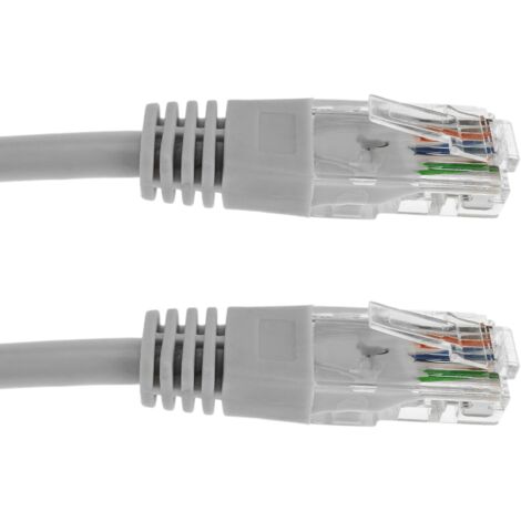 BeMatik - Câble réseau Ethernet croisé UTP gris Cat.5e de 15 m