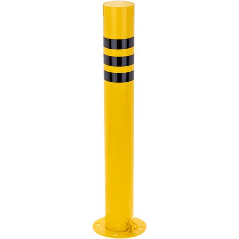PrimeMatik - Bollard d’acier cloué avec base amovible 89x750mm