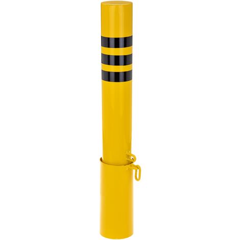 PrimeMatik - Bollard d’acier cloué avec base enterré 76x600mm