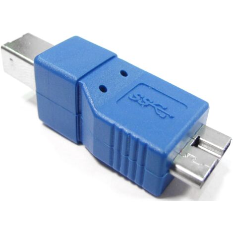 BeMatik - Adaptateur USB 3.0 vers USB 2.0 (Micro USB B Mâle à B Mâle) (1/2)