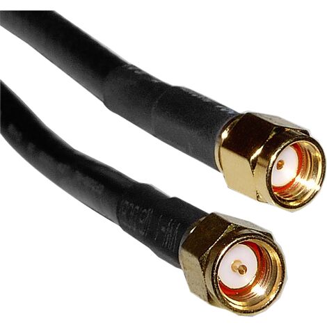 BeMatik - Câble coaxial HDF200 SMA-mâle à 1m RSMA-Mâle (1/3)