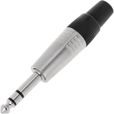 Adaptateur double mini-Jack 3.5 mm stéréo femelle vers Jack 6.3 mm mâle  stéréo, corps plastique