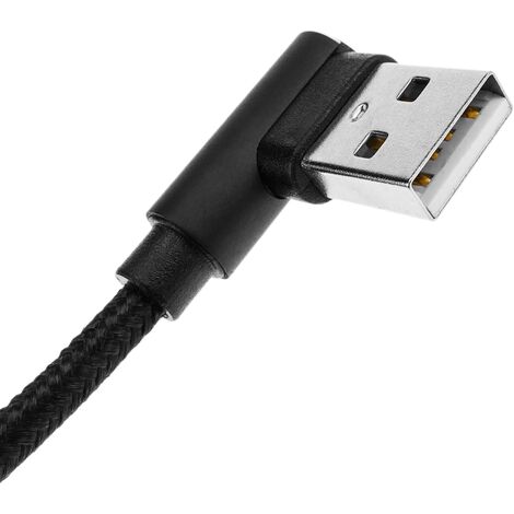 Câble USB C Coudé 90 Degrés Charge Rapide Câble Chargeur USB C 3A