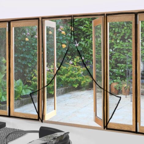 PrimeMatik - Moustiquaire pour porte max 90 x 210 cm avec fermeture magnétique