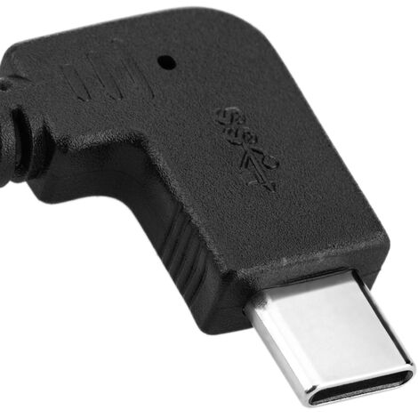 BeMatik - Câble USB A 2.0 coudé vers USB C coudé 1m tressé