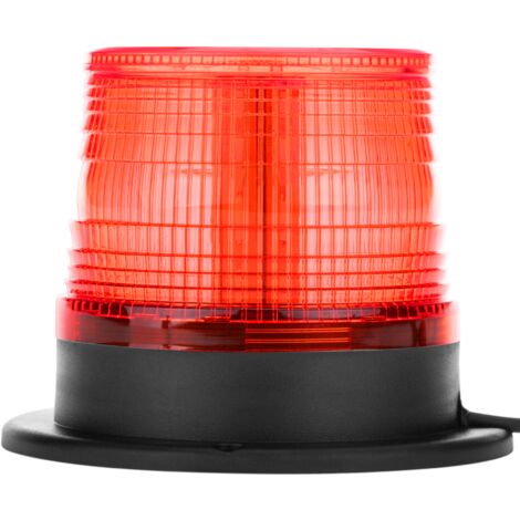PrimeMatik - Lumière stroboscopique rotative d'urgence de voiture à LED avec prise allume-cigare 10V rouge