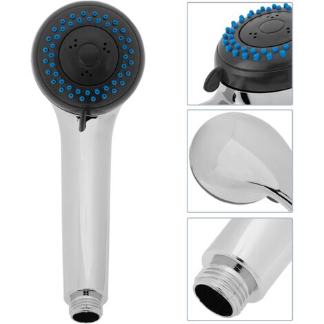 Pommeau de douche ronde fixe pour colonne de douche chromée avec système  anticalcaire, économie d'eau et 1 fonction - Cablematic