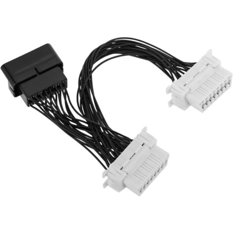 Lot De 2 Câbles Adaptateurs OBD2 16 Broches Femelle Vers 5 Broches - Pour Diagnostic Moto, Voiture, Camion, 30 Cm