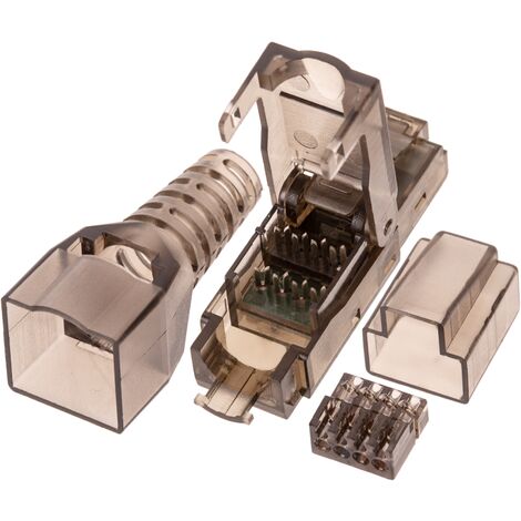 BeMatik - Connecteur mâle UTP Cat.6a RJ45 sertissage automatique pack 6  unités