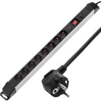 BeMatik - Multiprise 8 prises avec interrupteur et parafoudre (1.5m câble)