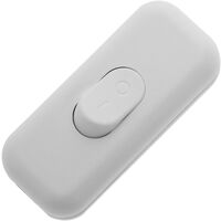 BeMatik - Interruptor pasante aéreo bipolar para lámpara 2A 250V blanco