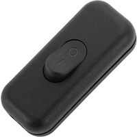 BeMatik - Interruptor pasante aéreo bipolar para lámpara 2A 250V negro