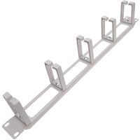 RackMatic - Guide câbles pour serveur rack 19" 1U Panneau de gestion de câbles avec 5 anneaux blanc