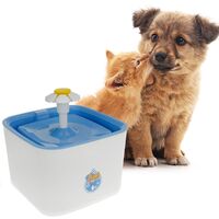 PrimeMatik - Bol d'eau pour chiens et chats 2,5L bleu. Fontaine électrique avec distributeur d'eau filtrée