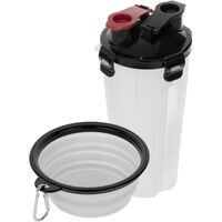 PrimeMatik - Gamelle pliable en caoutchouc pour animaux 350 ml blanc