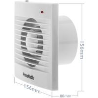 PrimeMatik - Extracteur de ventilateur, Extracteur d’air de 100 mm diamètre, grande puissance d'aspiration, pour toilette cuisine garage