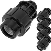 PrimeMatik - Confezione da 5 terminali in polietilene filettati maschio 32 mm x 1“ per impianto di irrigazione
