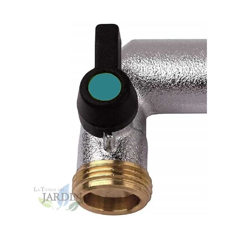 Grifo Divisor De Latón Para Exterior 1/2 Pulgada - Anticongelante, Dos Salidas, Ideal Para Jardín Y Uso Pesado