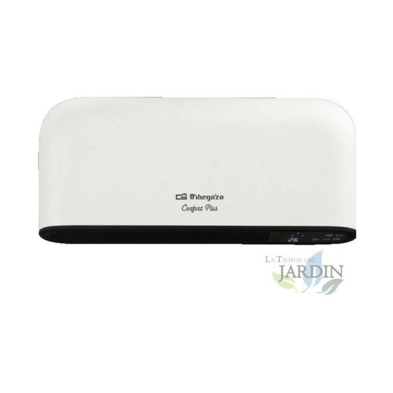 Calefactor cerámico de pared split WIFI Orbegozo 2000W. Conexión mediante APP. Termostato digital de 10ºC a 35ºC.