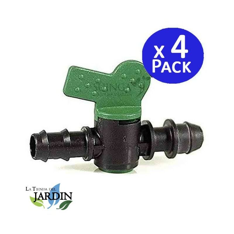 Pack 4 x Llave de paso riego 16mm a Toma