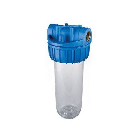 Vaso contenedor para filtros de 10" Conexión reforzada de latón Presión máxima 6 bares Sedimento Polifosfato (1/3)